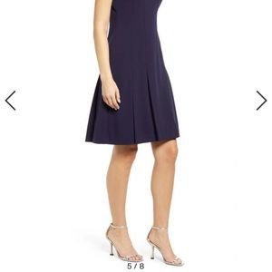 TAHARI ASL  Fit & Flare Stretch Crepe Dress